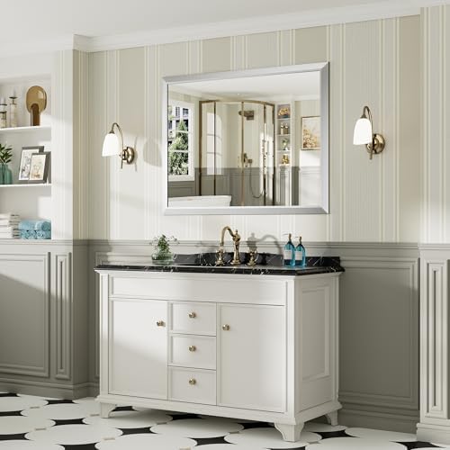 Briivue Bathroom Wall Mirror, 48x36 Inch - Image 4