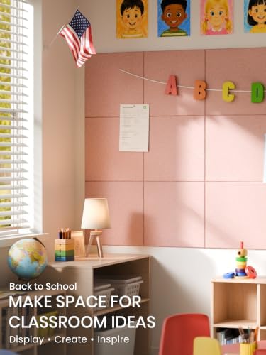 Bumusty 48"x 36" Large Felt Bulletin Board Tiles - Image 5