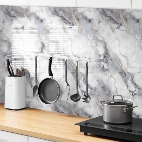 Chejiaye 22pcs Marble Peel and Stick Backsplash Surface Waterproof Wall Panels - Image 3
