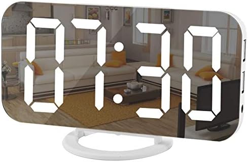 SZELAM Digital Clock Large Display, LED Electric Alarm Clocks Mirror Surface by SZELAM