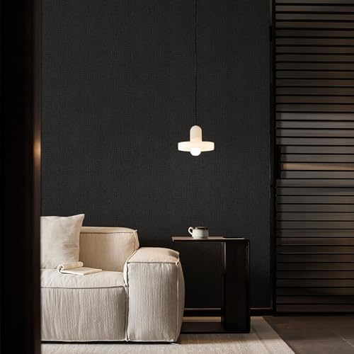 Fititem 23.6”×472” Black Peel and Stick Wallpaper Crocodile Texture Modern - Image 5