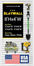 Heavy Duty 8'H x 4'W PVC Garage SlatWall Storage System by DLDIRECT