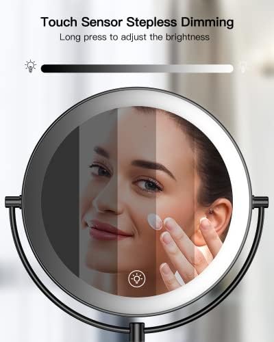 Gospire 9" Wall Mounted Lighted 10X Magnification Double-Sided LED Mirror - Image 5
