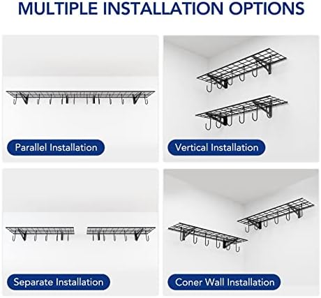 FLEXIMOUNTS 1-Pack 1x4 ft Garage Wall Shelving, Include 6 Bike Hooks - Image 5