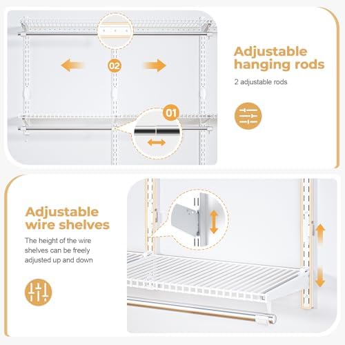 Sturdy Closet Organizer System: 6.5 Ft. Custom Metal Wire Shelving - Image 4