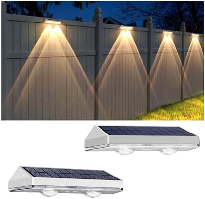 LIANGLOME 2 Pack Solar Fence Lights by LIANGLOME