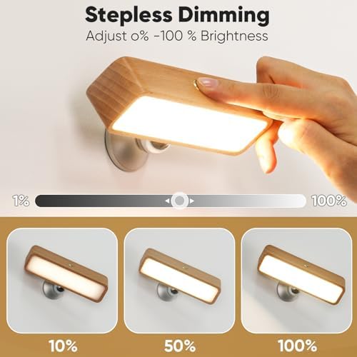 Battery Operated Wall Sconces Set of Two, Rechargeable Wall Lights Battery - Image 2