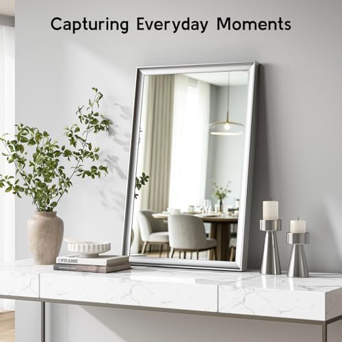 2 Pack Brushed Nickel Bathroom Mirrors 24x36 Inch - Image 5