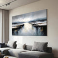 I@U Large Wall Art Decor Abstract Black And Gold Wall Art Prints Modern by IU