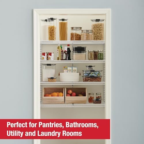 Rubbermaid 36" Pantry Organization Shelf System Direct Wall Mount 4 Shelves and - Image 5