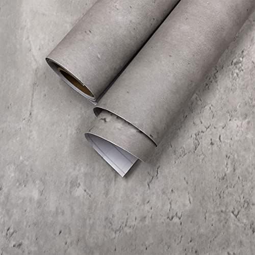 16x708 inch Large Concrete Wallpaper Peel and Stick Gray Contact Paper Faux - Image 6