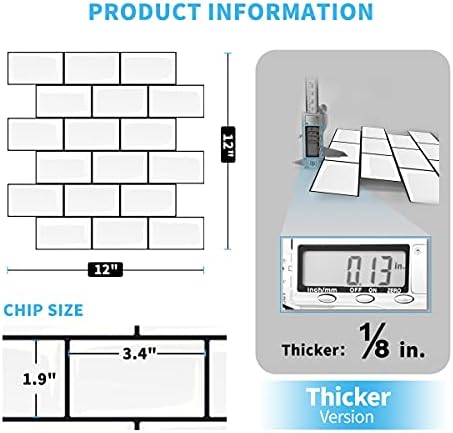 Art3d 10-Pack Subway Tiles Peel and Stick Backsplash, 12 x 12 Inch - Image 3