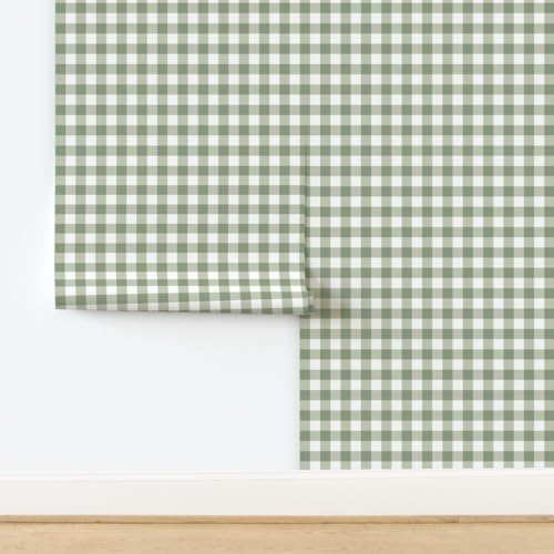 Spoonflower Traditional Plaid Peel and Stick Removable Wallpaper - Image 4