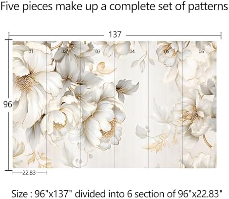 Light-Colored Floral Bedroom Peel-and-Stick Wallpaper-96 x137 - Image 4