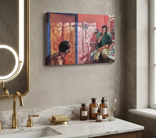 Funny Bathroom Canvas Wall Art Toilet Wall Decor Pictures Funny Bathroom Humour - Image 4