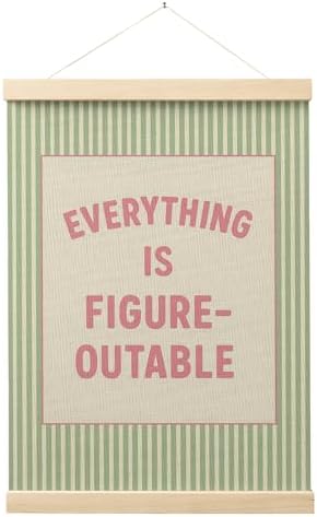 FGFK Everything Is Figureoutable Positive Affirmations Wall Art Poster Hanger by WelcometoFGFKhome