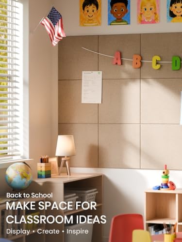 Bumusty 48"x 36" Large Felt Bulletin Board Tiles - Image 5