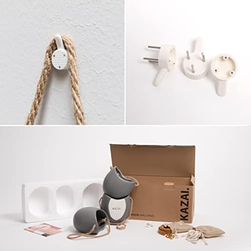 Kazai. Wall Planters -Ellie- | Hanging Ceramic Plant Pots 3 Pieces | Wall - Image 6