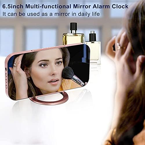SZELAM Alarm Clock for Bedroom, LED and Mirror Digital Clock Large Display - Image 2