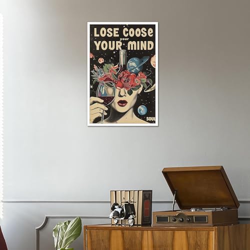 Vintage Lose Your Mind Your Coose Soul Flowers Posters Room Aesthetics Black - Image 6