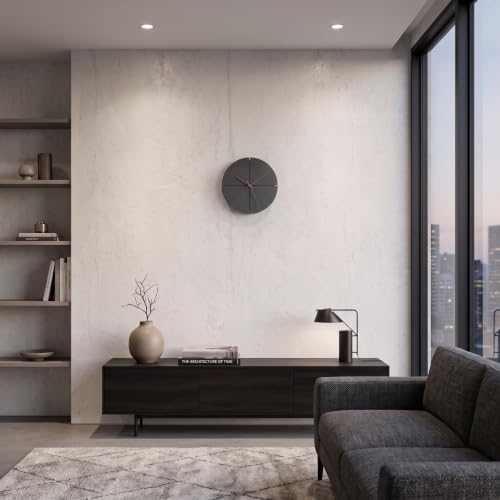 'Old Town' Wooden Modern Wall Clock, Minimalistic and Stylish, Walnut Hands - Image 4