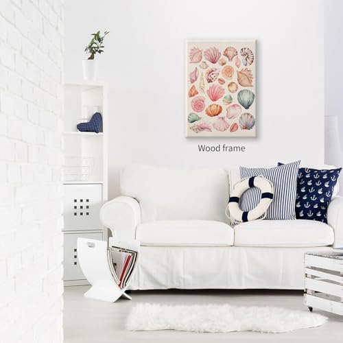 Pink Seashell Posters Coastal Cowgirl Canvas Wall Art Trendy Beach Starfish - Image 3