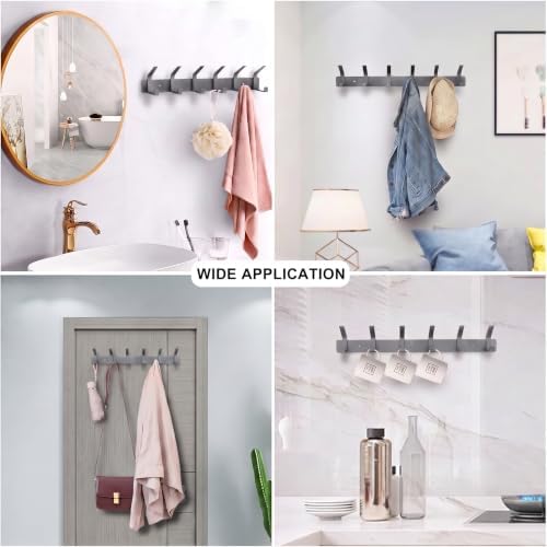 Coat Rack Wall Mounted, 6 Coat Hooks - Image 4