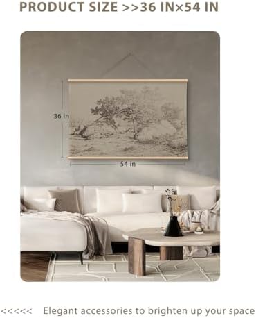 VIYYIEA Extra Large Canvas Wall Art, 36x54 Inch Vintage Landscape Sketch - Image 2