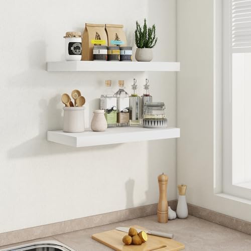 Fun Memories White Floating Shelves 24 Inch Long, 9.3 Inch Deep Floating Shelf - Image 6