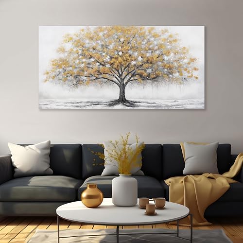 Glvzygy Home Wall Decor Wall Art Abstract Gold Tree of Life Modern Artwork - Image 6