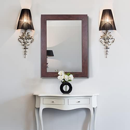 Syndra Rectangular Mirror with Frame Rustic 20''x28'' Wall Mounted Rustic - Image 2