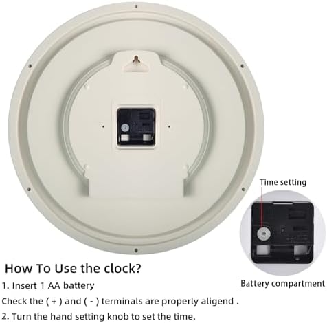 Caysie 16 Inch Large Silent Non Ticking Wall Clock, Quartz Battery Operated - Image 7