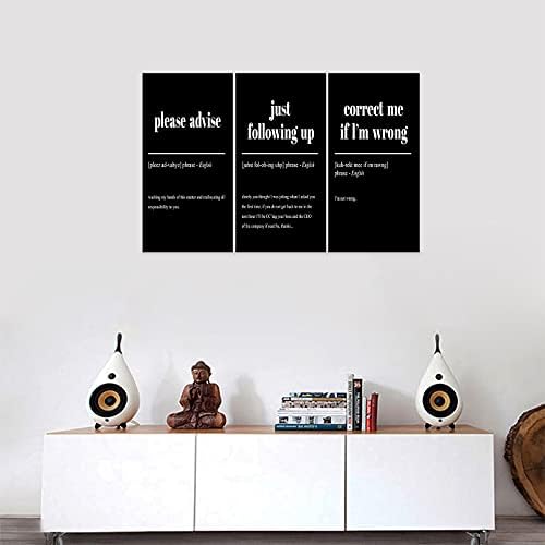 3 Piece Inspirational Canvas Wall Art, Quotes Please Advise - Image 3