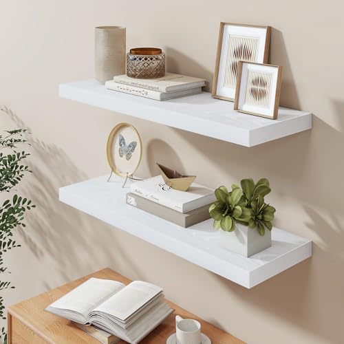 Fun Memories White Floating Shelves 36 Inch Long, 9.3 Inch Deep Floating Shelf - Image 2