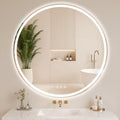 BEAUTYPEAK 42 Inch Round LED Bathroom Mirror by BEAUTYPEAK