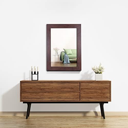 Syndra Rectangular Mirror with Frame Rustic 20''x28'' Wall Mounted Rustic - Image 7