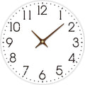 10 Inch Wall Clock Battery Operated, Modern Silent Clocks Wooden by wallclock