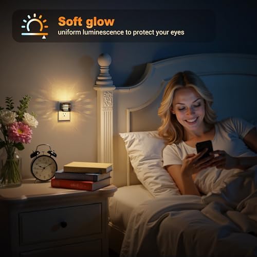 JandCase LED Night Light, Auto Bubble Night Lights Plug into Wall Dimmable - Image 6