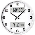 13" White Battery Powered Silent Wall Clock by Unknown
