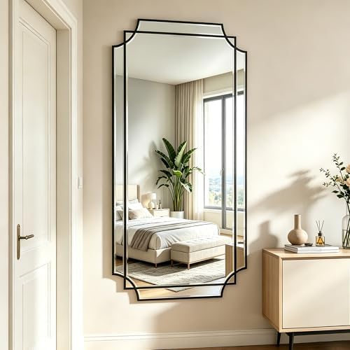 59"x30" Large Rectangle Beveled Mirror - Image 5