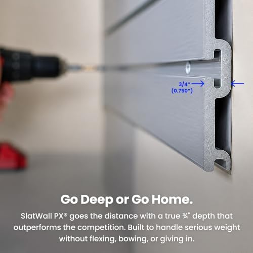 Heavy Duty 4'H x 4'W PVC Garage SlatWall Storage System - Image 4