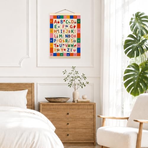 madalo Colorful Educational Alphabet Wall Art Poster Hanger Frame 12x16 - Image 4