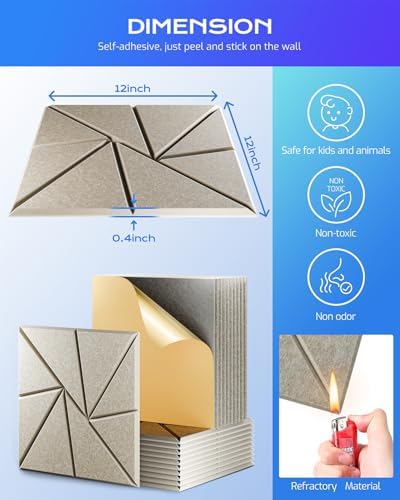 12 Pack Acoustic Panels, Sound Proof Foam Panels - Image 3