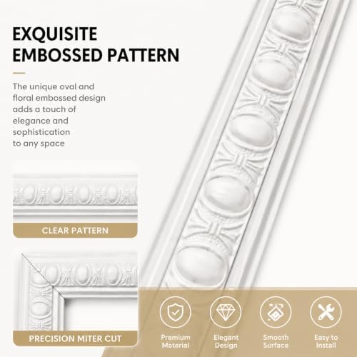 Peel and Stick Wall Molding Kit, Premade Accent Wainscoting Panels - Image 3