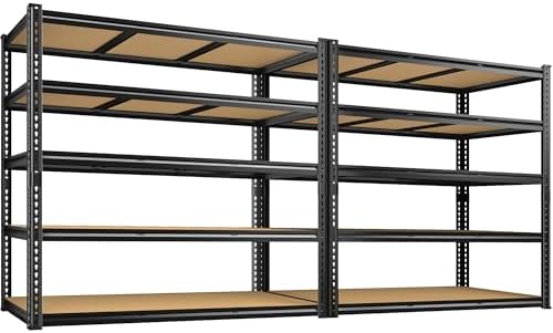 ROOMFAVE 48" W Garage Shelving Heavy Duty 2800LBS, 5 Tier by RoomFave-organizeyourjoy