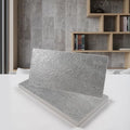 6" x 12" Concrete Gray Peel and Stick Backsplash Wall Tiles, PVC Faux Stone by V-MOZZA
