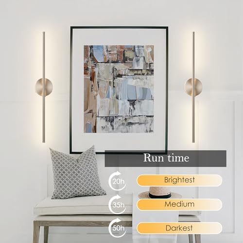 KARTOOSH Battery Operated Wall Sconces Set of Two Wireless Wall Lights - Image 3