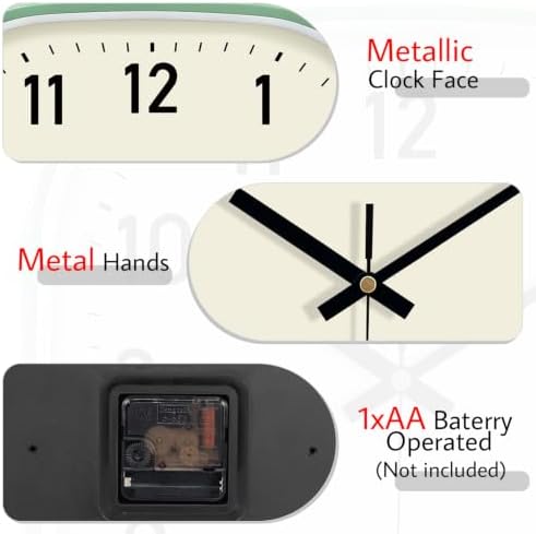 12" Square Analog Wall Clock, Silent Clock - Image 5
