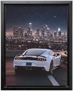 InkFlow Posters City Skyline Sports Car Canvas Poster by InkFlowPosters