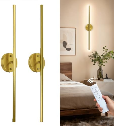 TONYFUL Battery Operated Wall Sconce Set of 2, Rechargeable Wall Lamp by TONYFUL